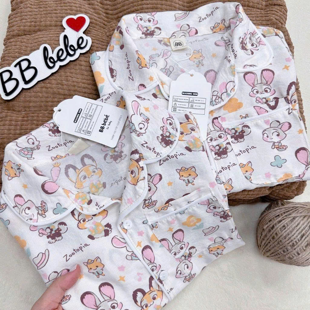 Ask Bộ pijama zootopia bé gái VNXK