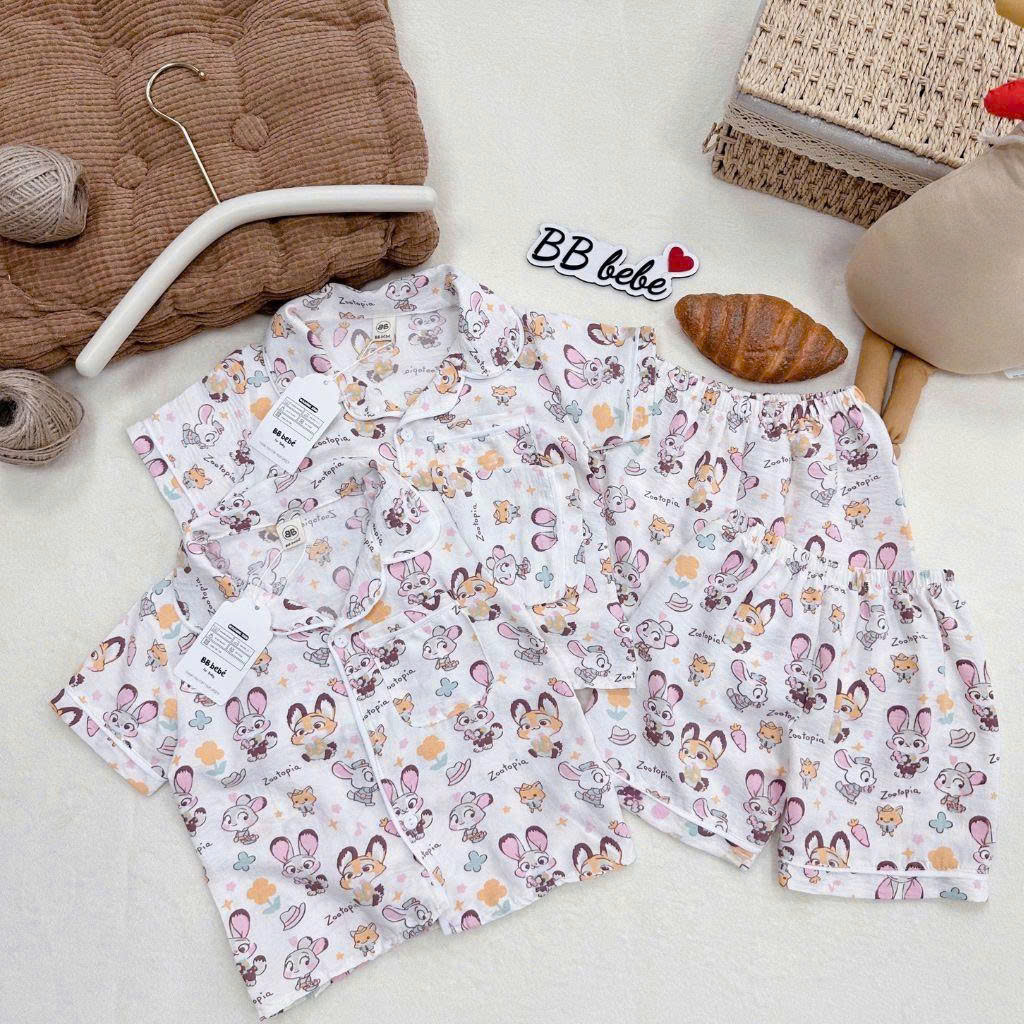 Ask Bộ pijama zootopia bé gái VNXK