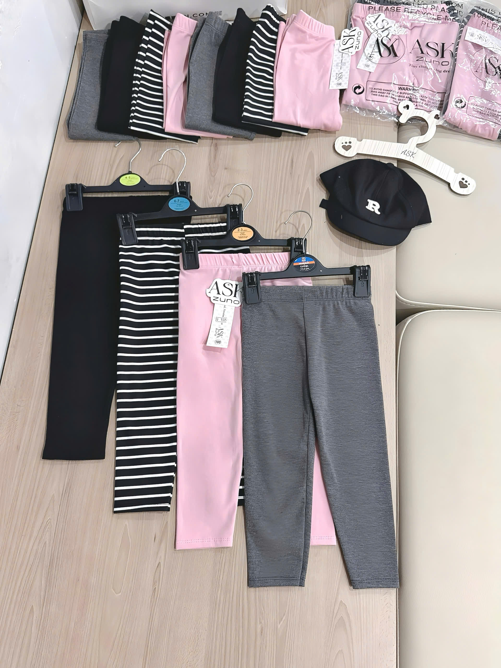COMBO 4 QUẦN ZIP TONE GHI HỒNG