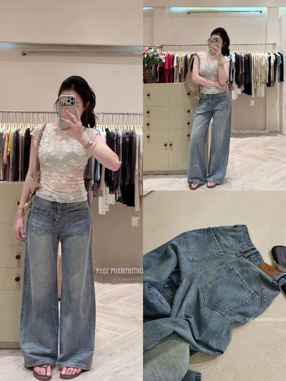 Jean xuông túi kiểu 2 túi trước Dài 93-94cm