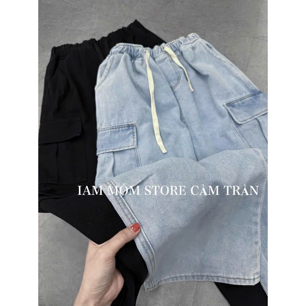 QUẦN SUÔNG JEANS TÚI HỘP e còn 1c màu đen size XL seo #99k