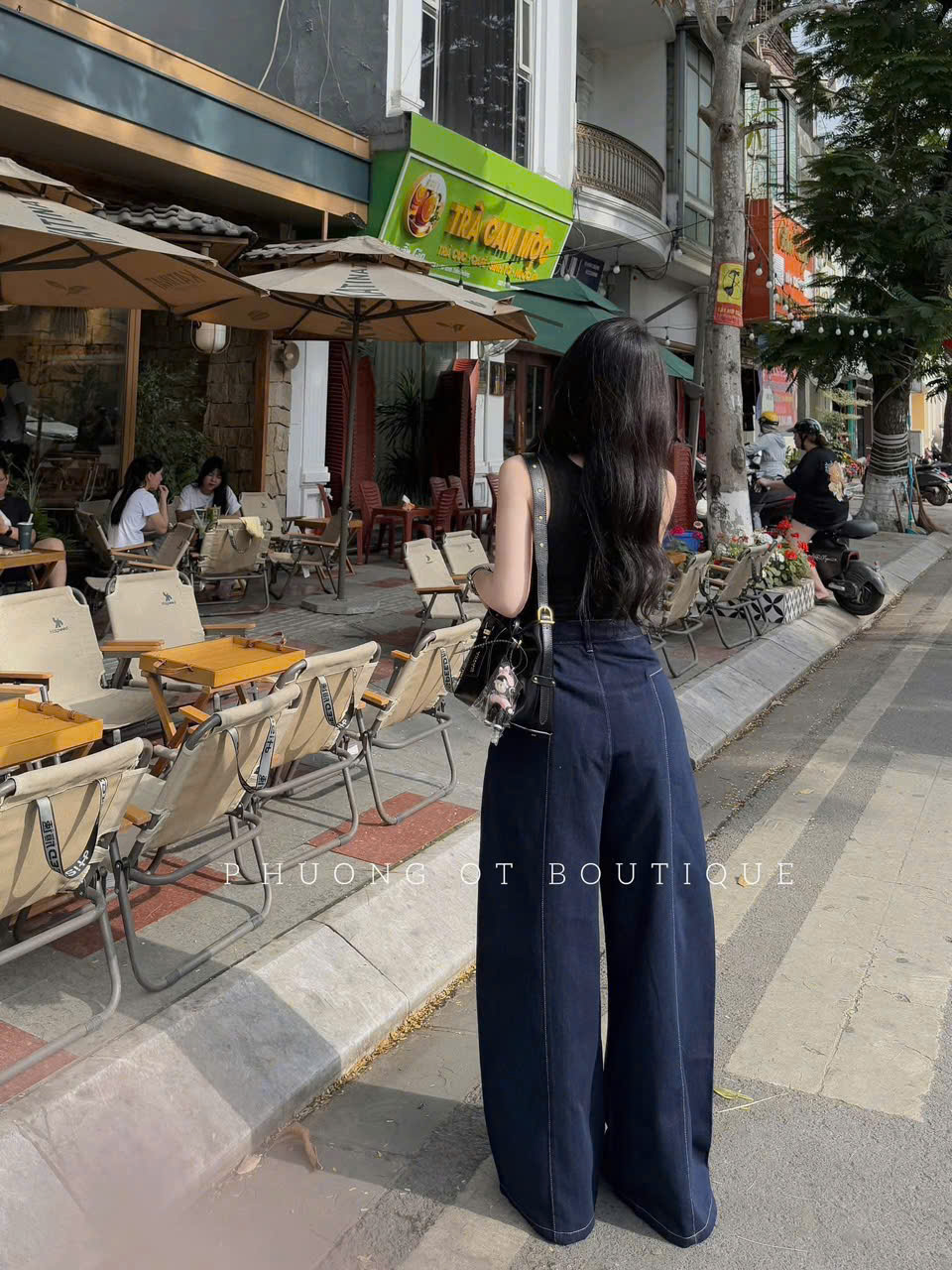 Xả L 55-62kg: Quần Jean mềm màu xanh tối ống suông to QJ9 #109k