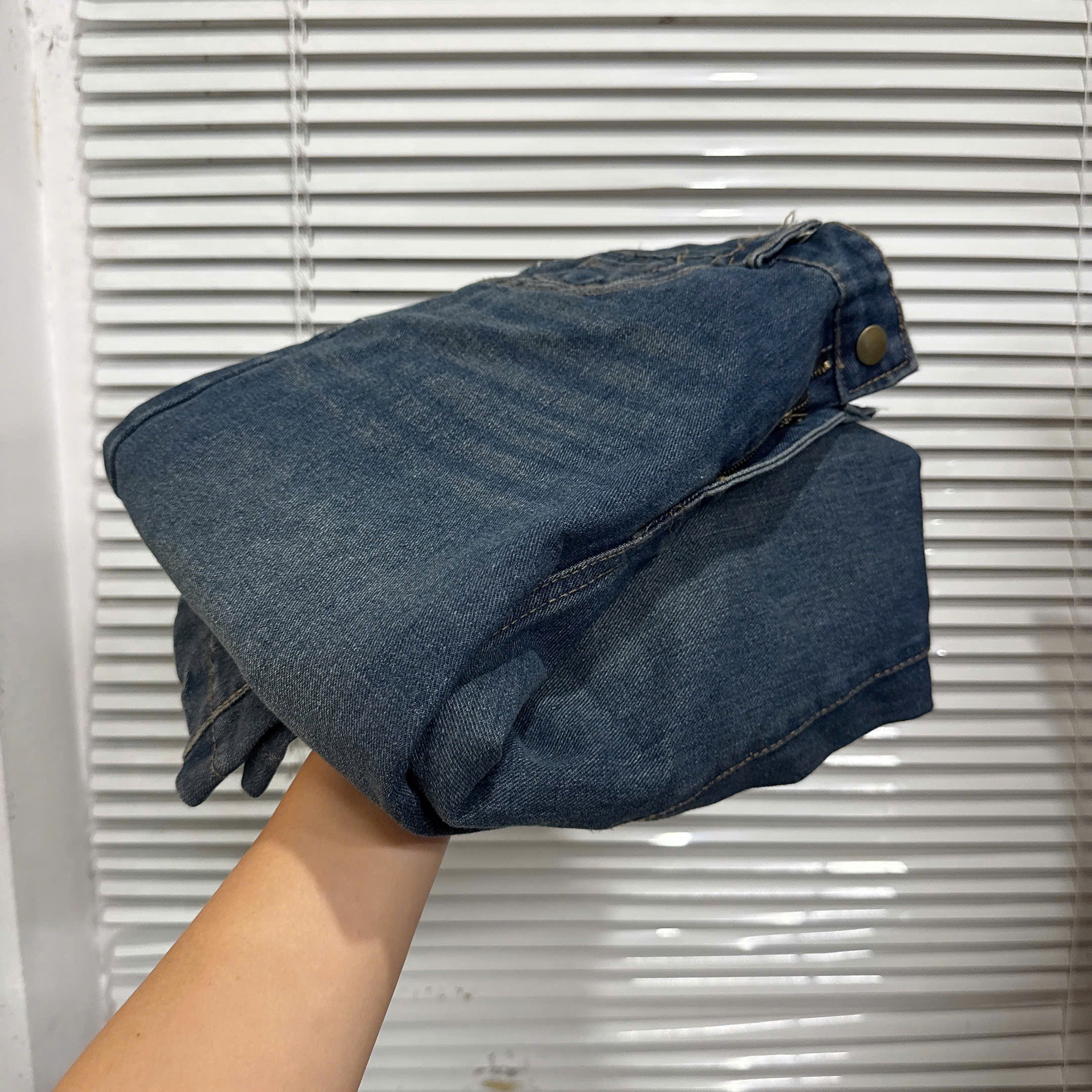 Xả M 47-55kg: Quần Jean sớ đẹp gấu to QJ13
