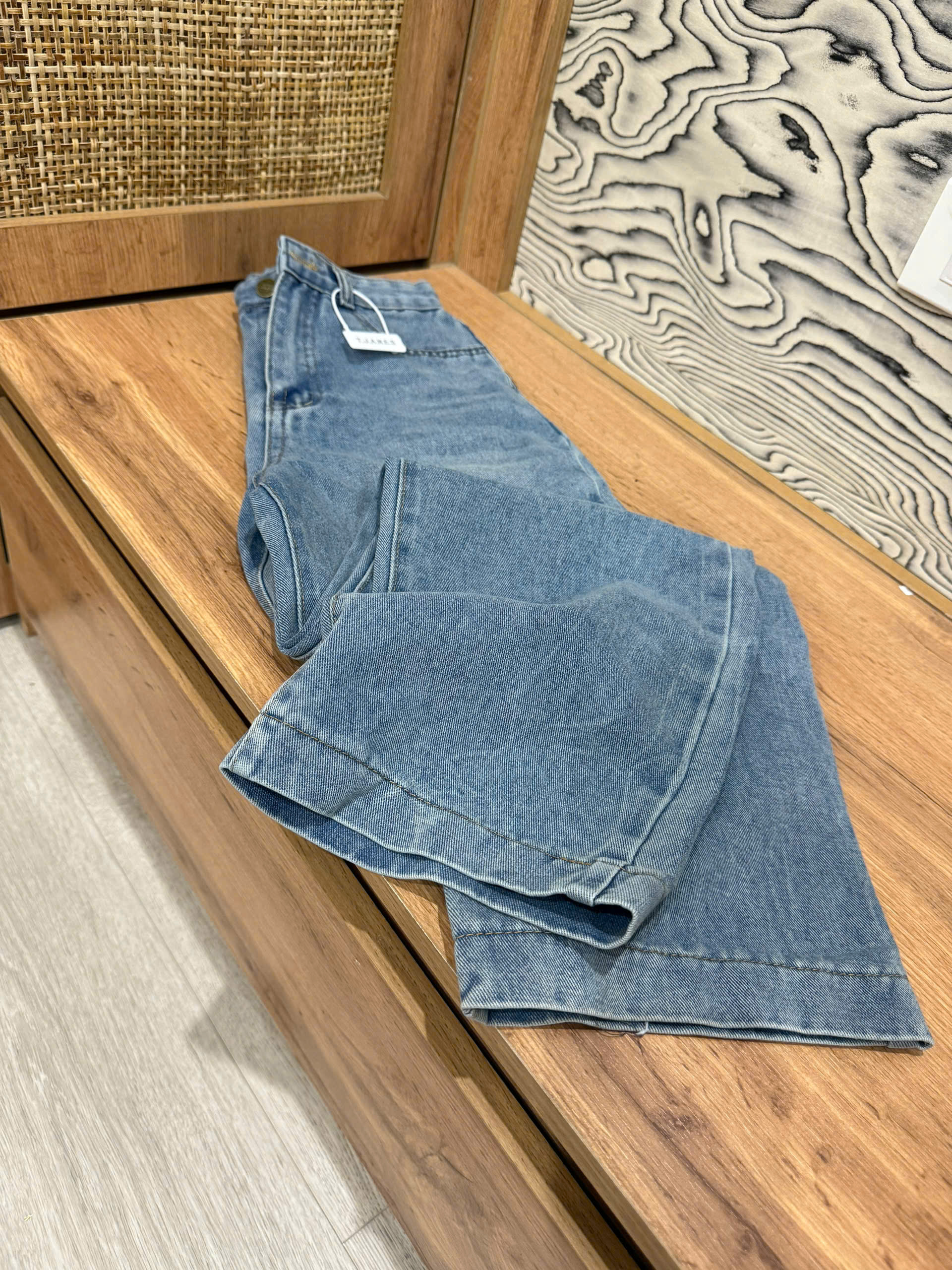 Xả L 56-62kg: Quần Jean ống sớ xanh nữ QJ15