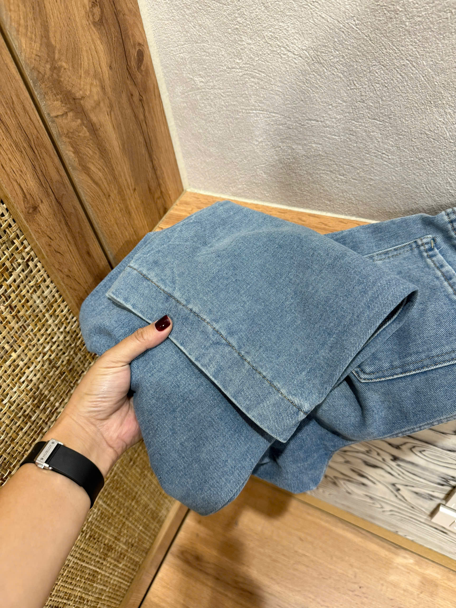 Xả L 56-62kg: Quần Jean ống sớ xanh nữ QJ15