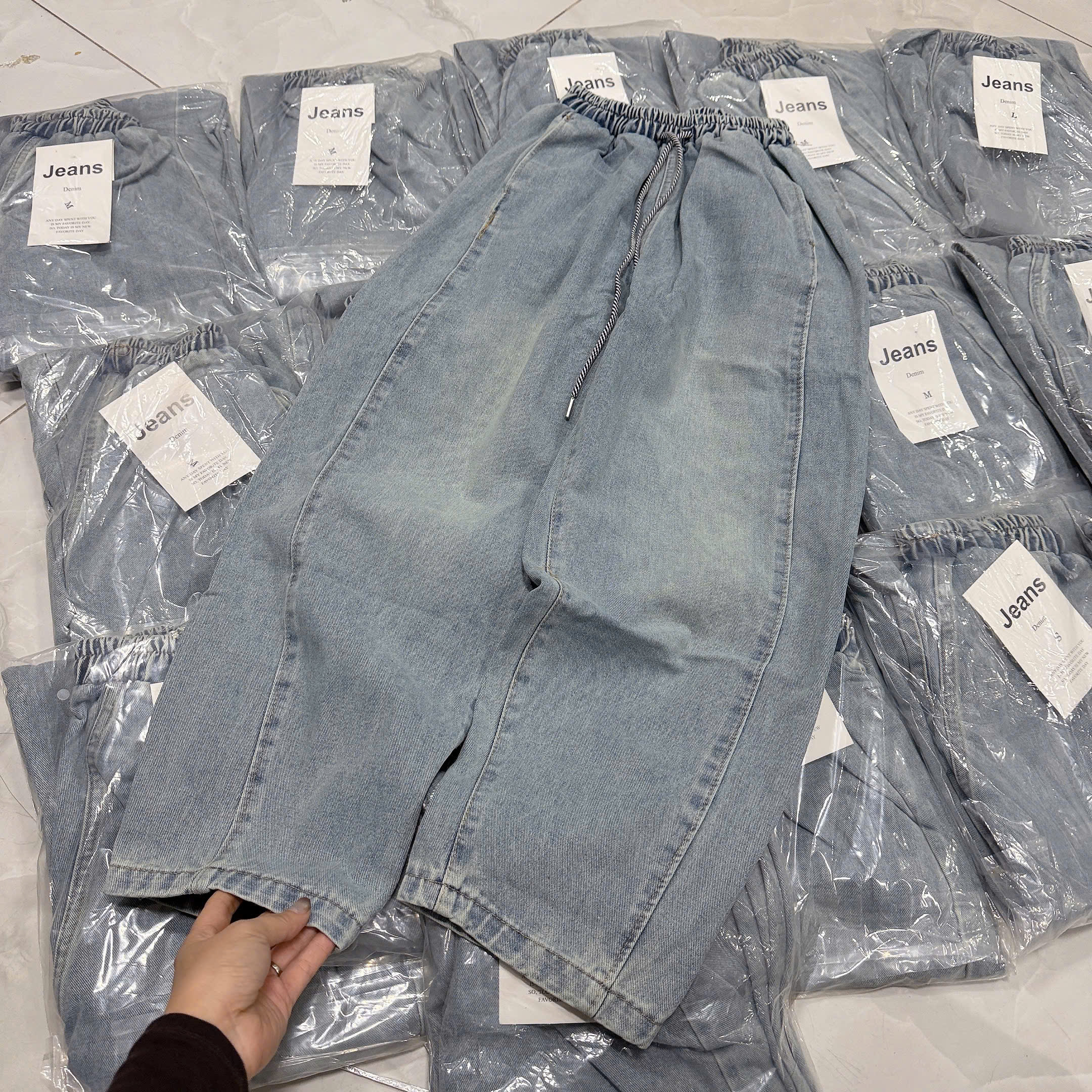 Quần jean cạp chun S 40-50kg QJ66