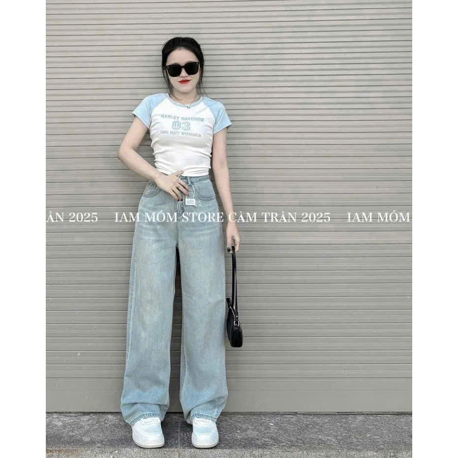 Xả S-48kg : Quần jean ống sớ thêu hoa nữ QJ05
