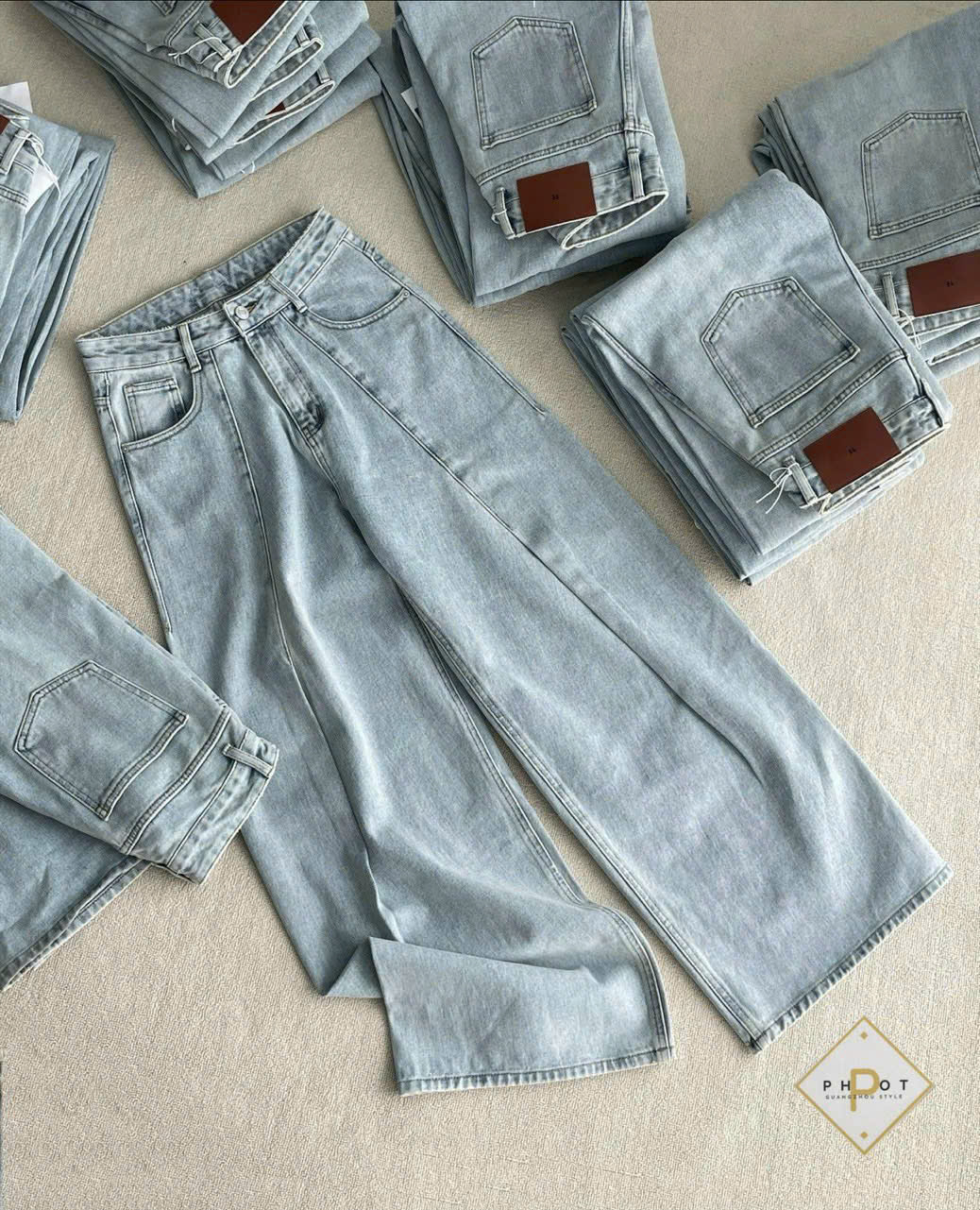 Xả S 40-48kg : Quần jean xanh nhạt QJ30