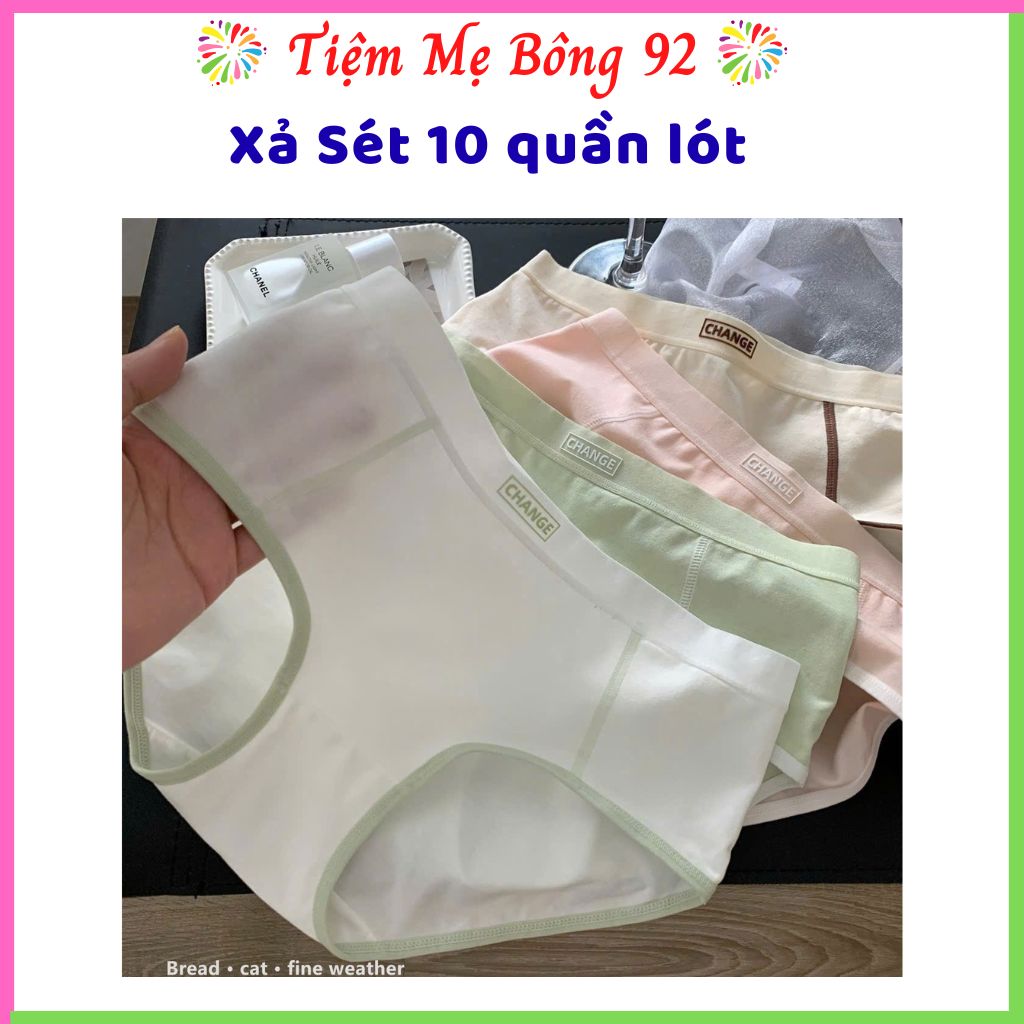 Xả: Sét 10 Quần lót Change cotton HN1