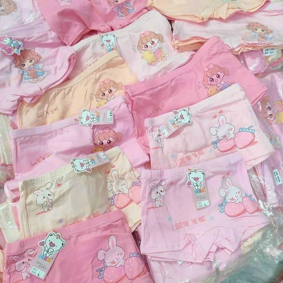Sét 10 quần chip đùi bé gái chất cotton 2xl 19-24kg