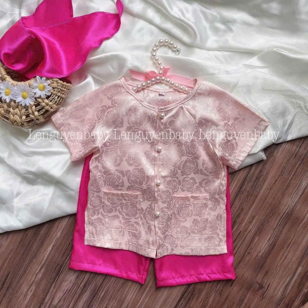 Set Áo bà ba + quần đồng bộ + khăn đội đầu