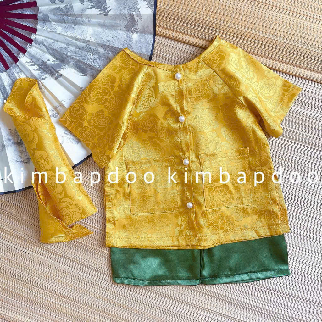 Set Áo bà ba + quần đồng bộ + khăn đội đầu