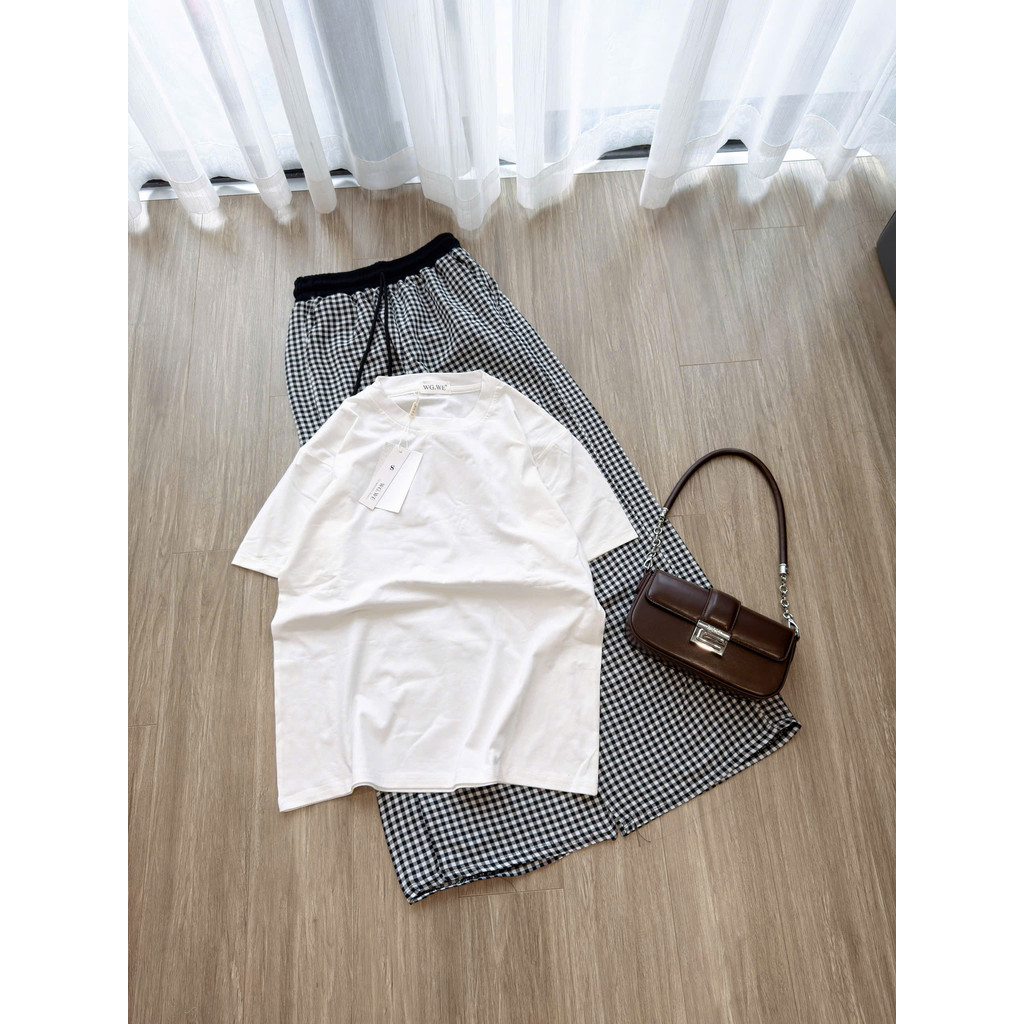 Xả S 40-48kg: Sét áo cotton quần dài kẻ caro nữ chất đẹp BN1