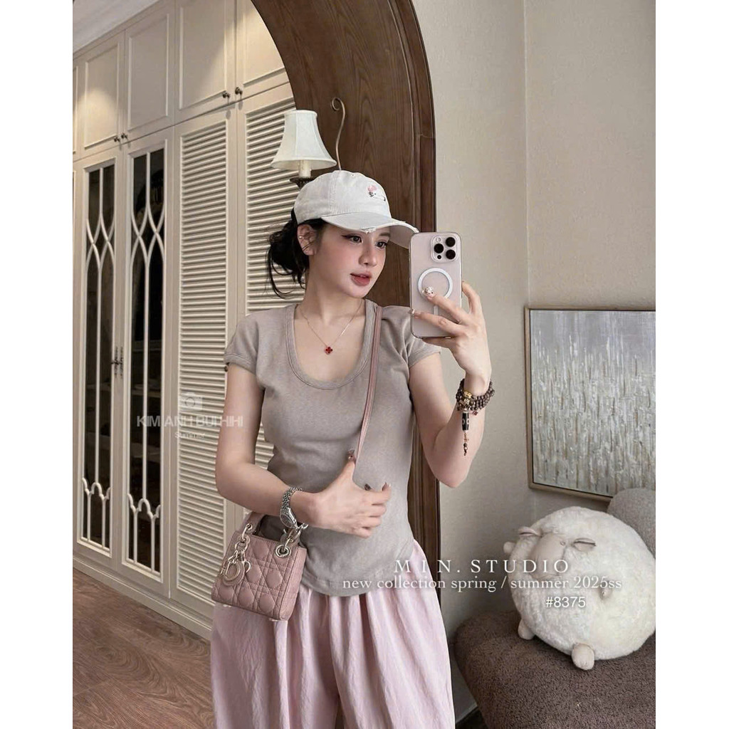Sét áo cotton quần gió hồng nữ S 40-47kg BN1