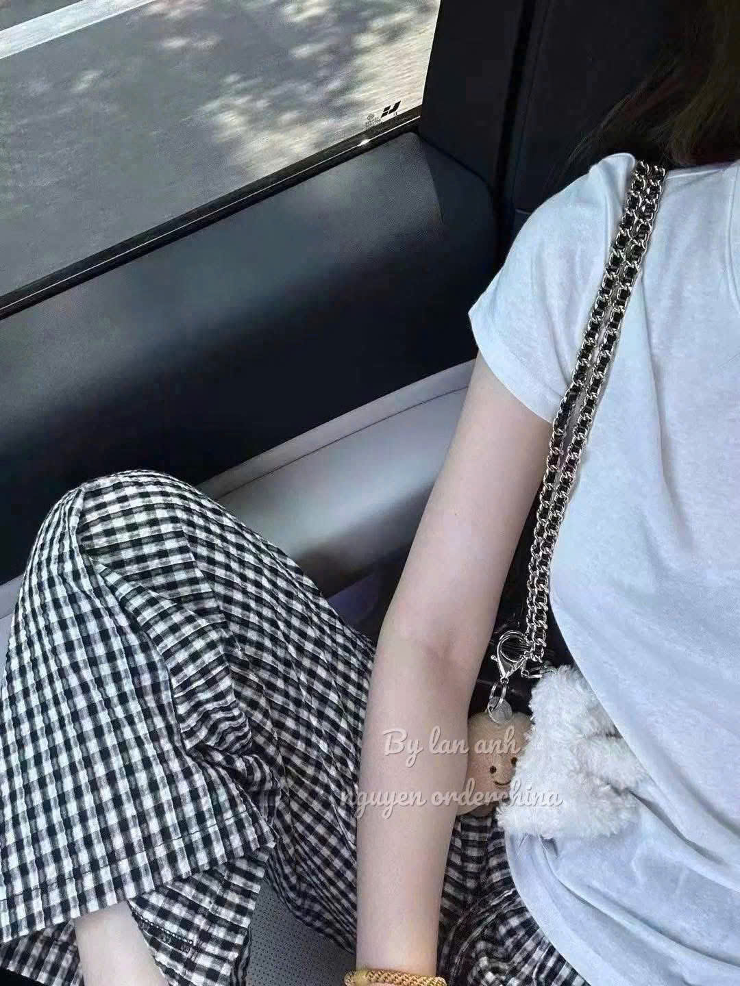 Sét áo cotton quần kẻ nữ chất đẹp BN1