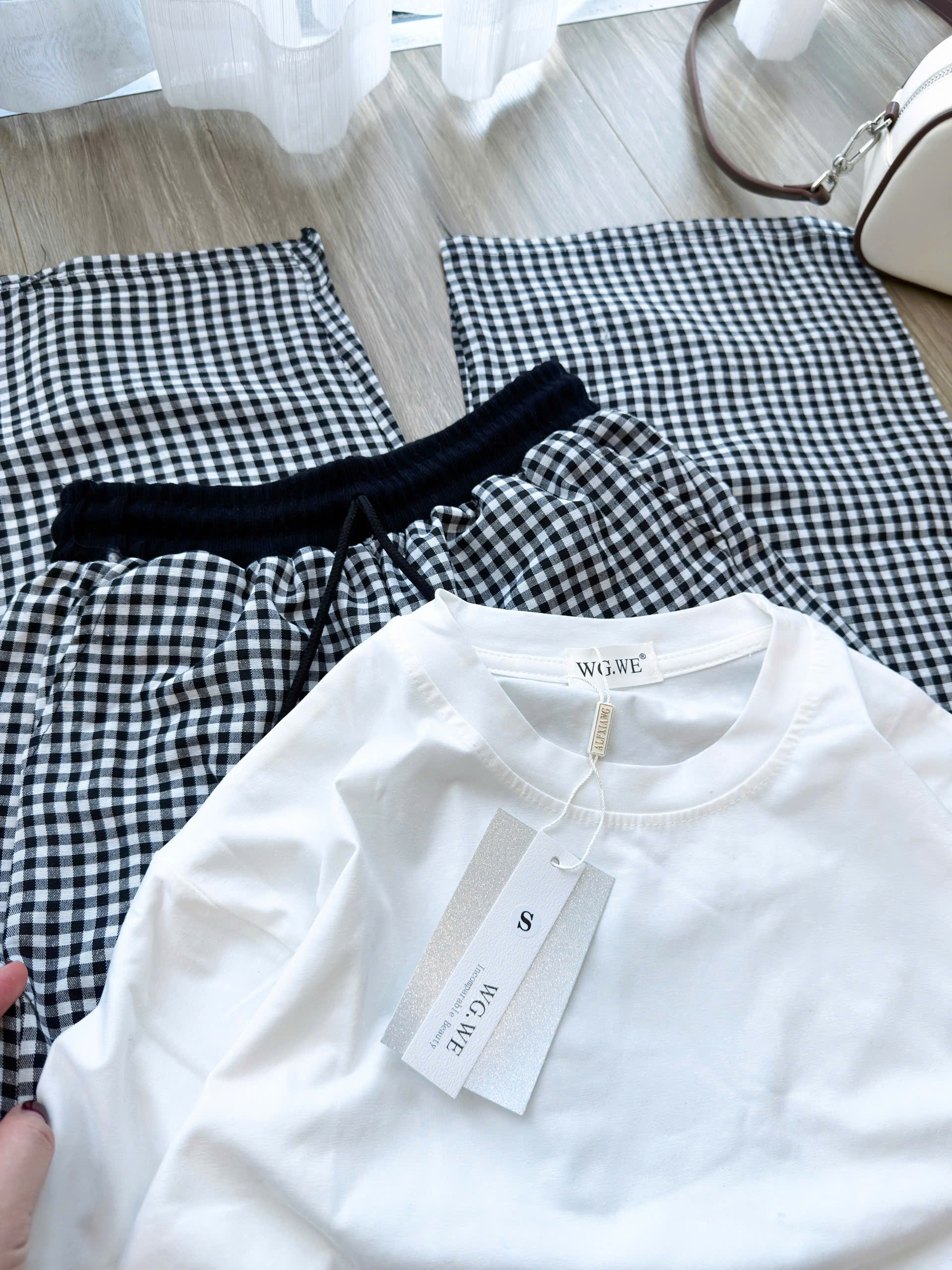 Sét áo cotton quần kẻ nữ chất đẹp BN1