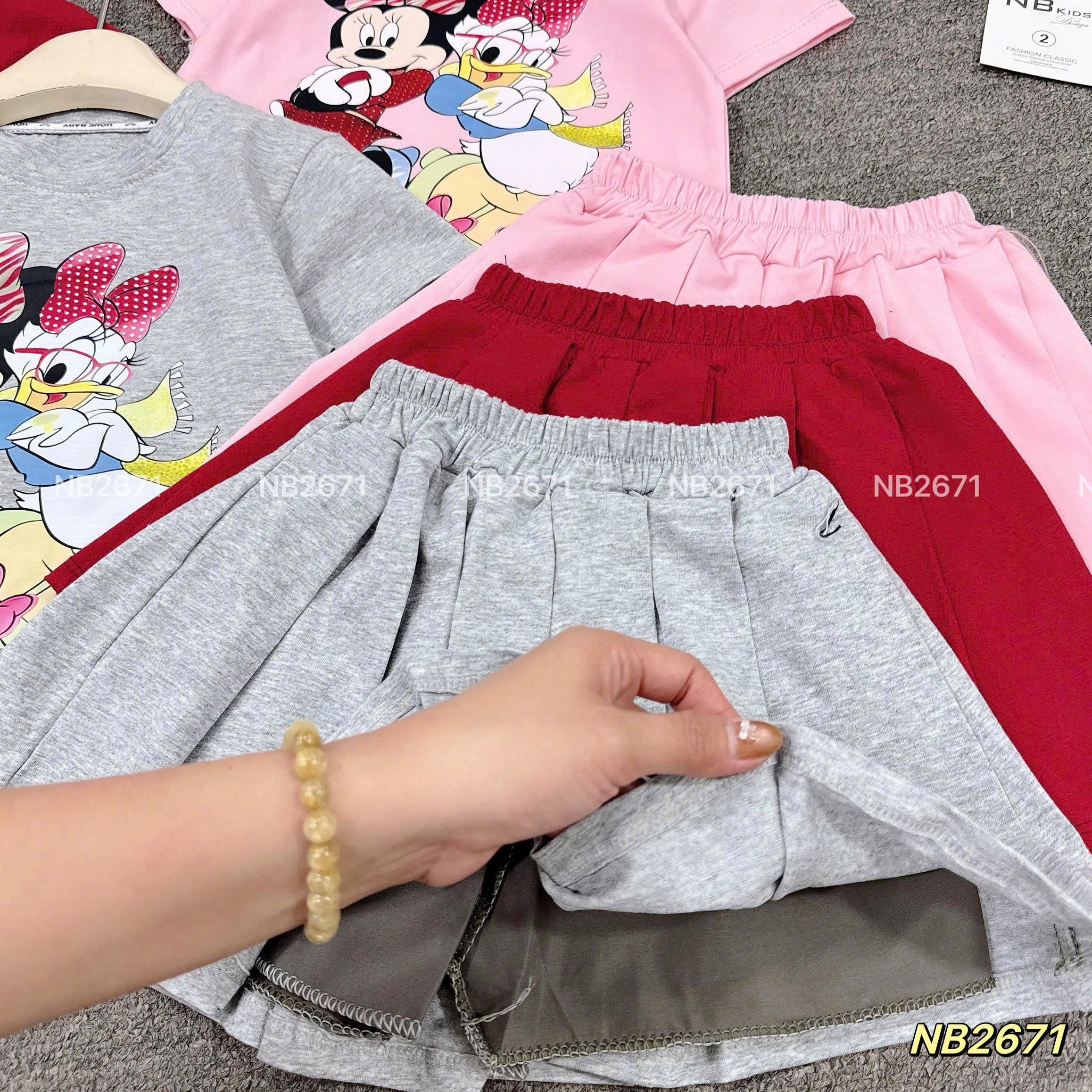 Sét bộ micky kèm túi bé gái