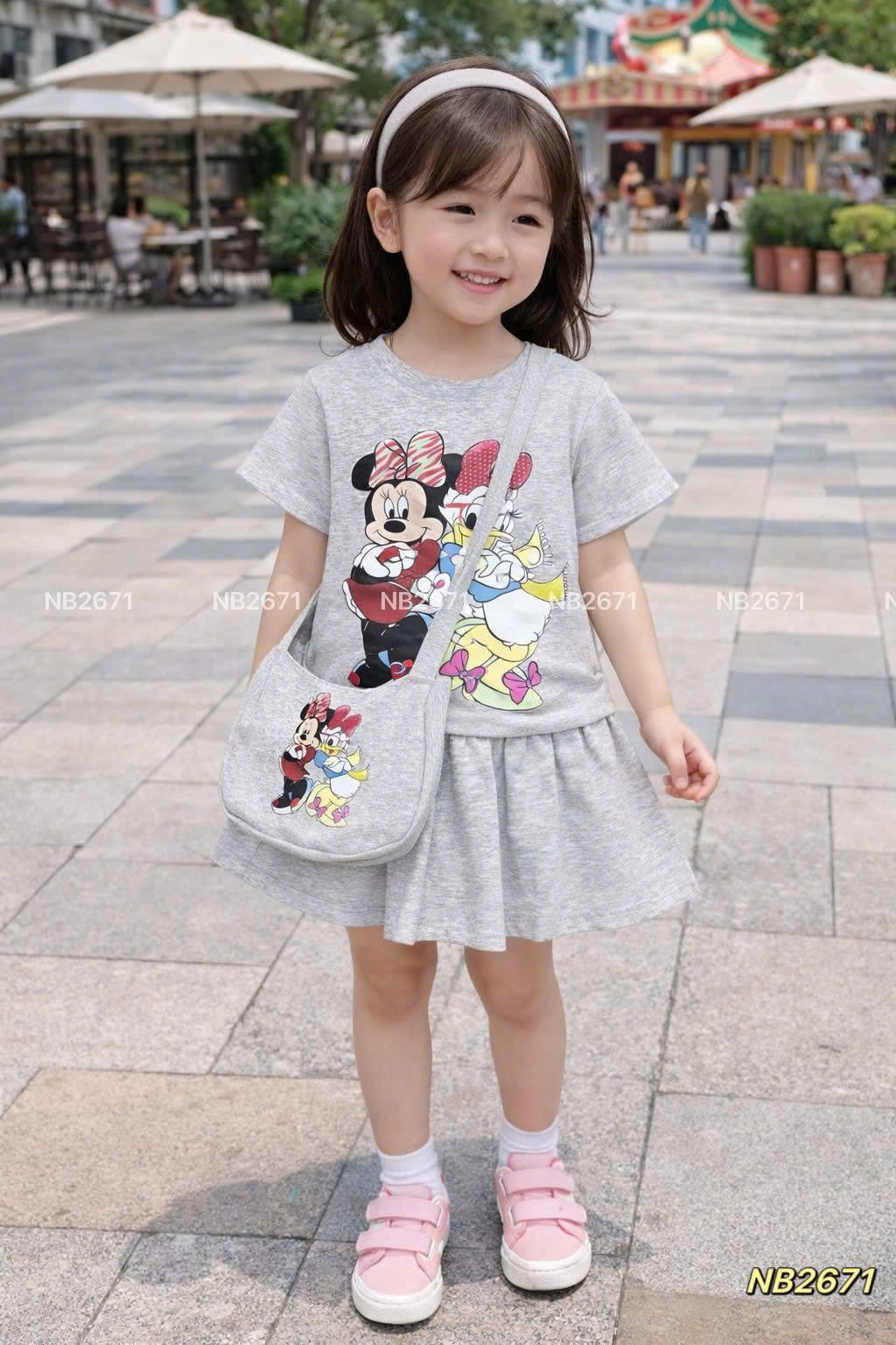 Sét bộ micky kèm túi bé gái