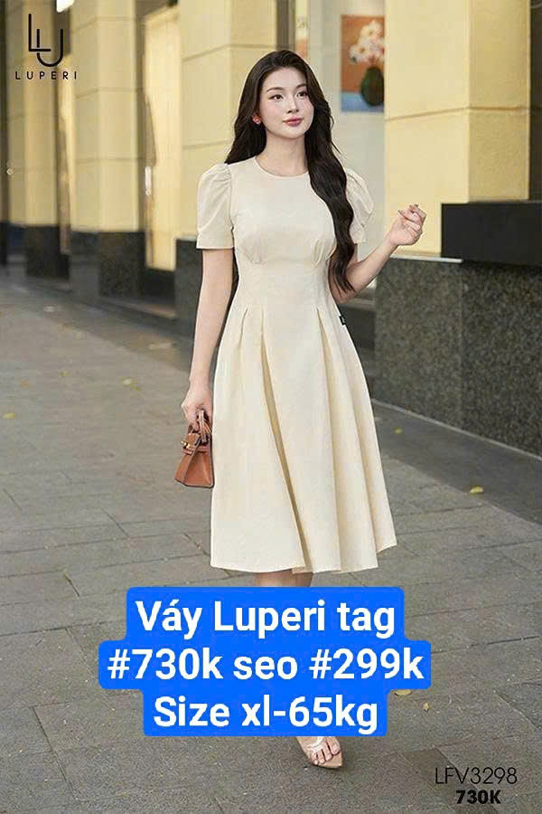 Váy Luperi Kem XL-65kg tag #730k seo #299k