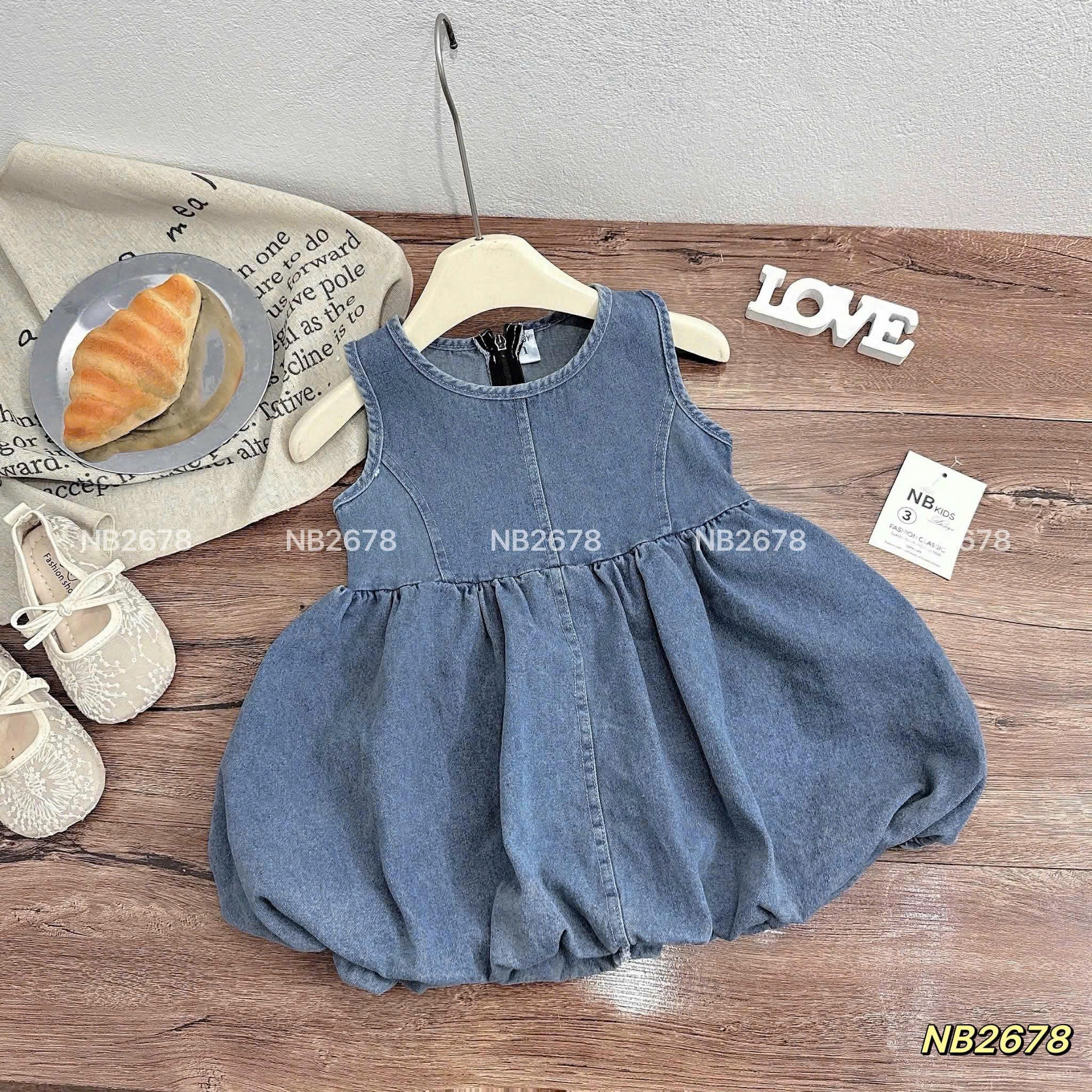 Váy bò bồng nb bé gái