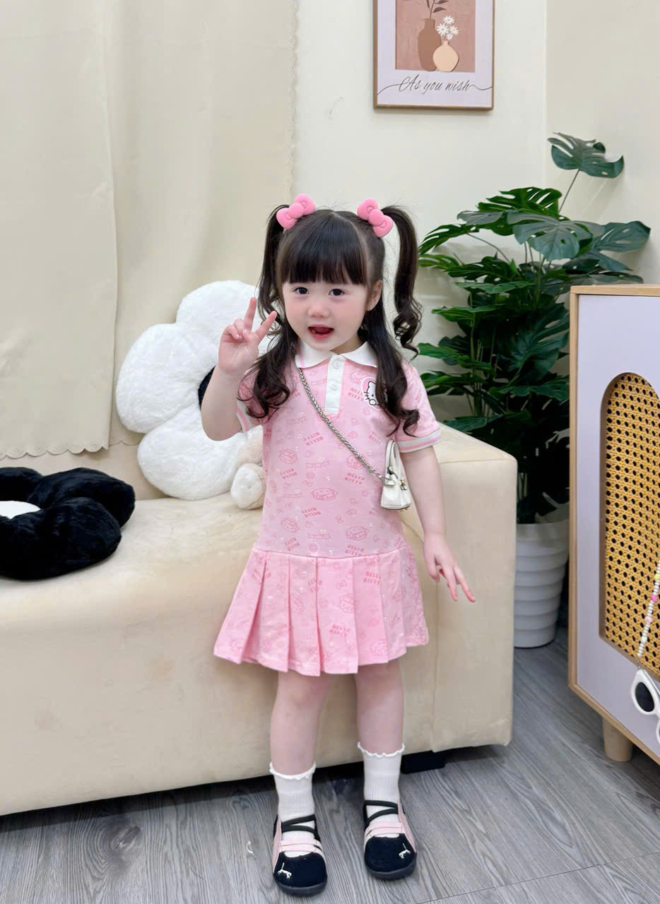 Xả 7-11kg - Váy polo bé gái