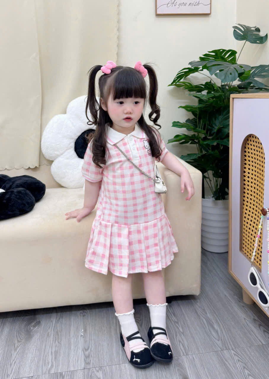 Xả 7-11kg - Váy polo bé gái