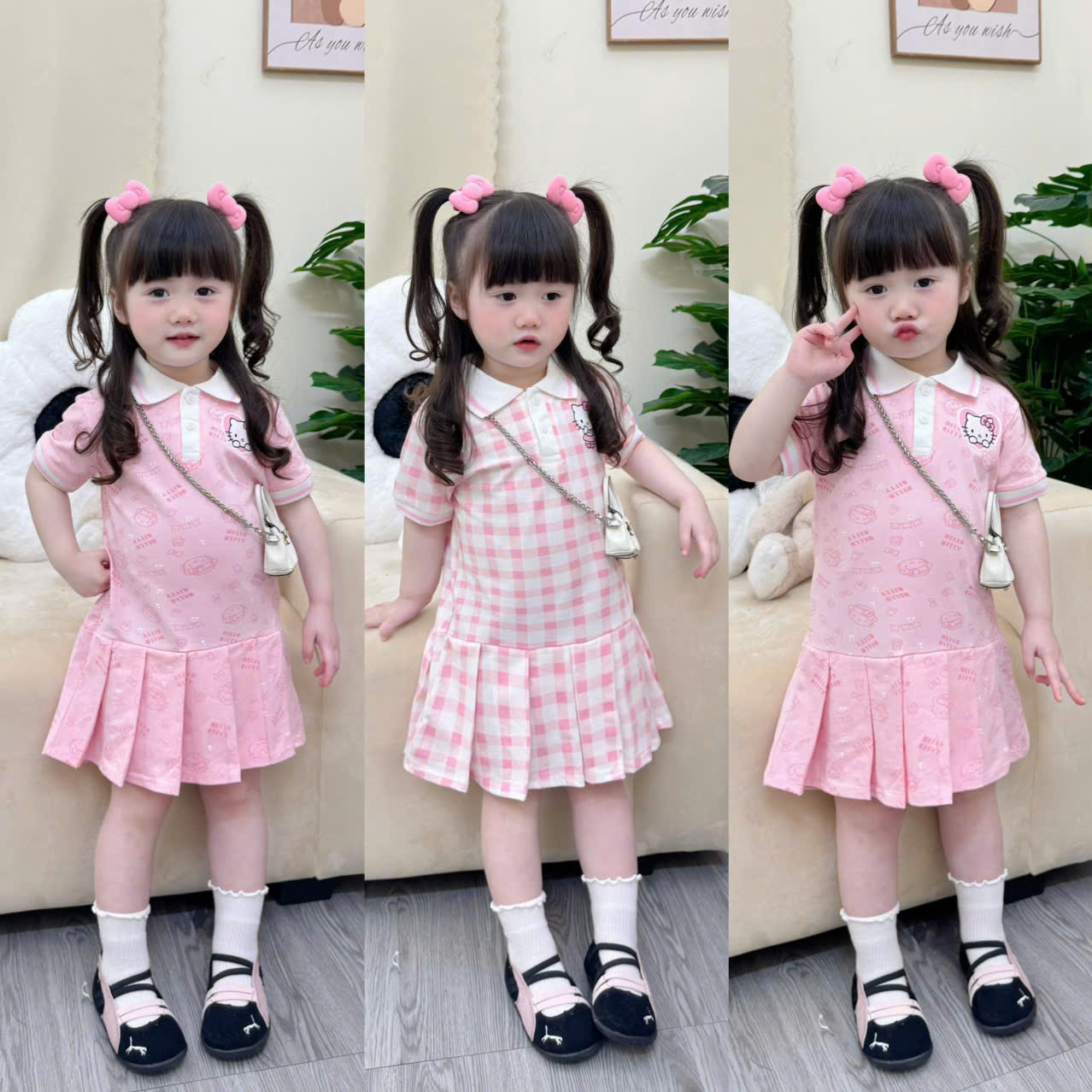 Xả 7-11kg - Váy polo bé gái