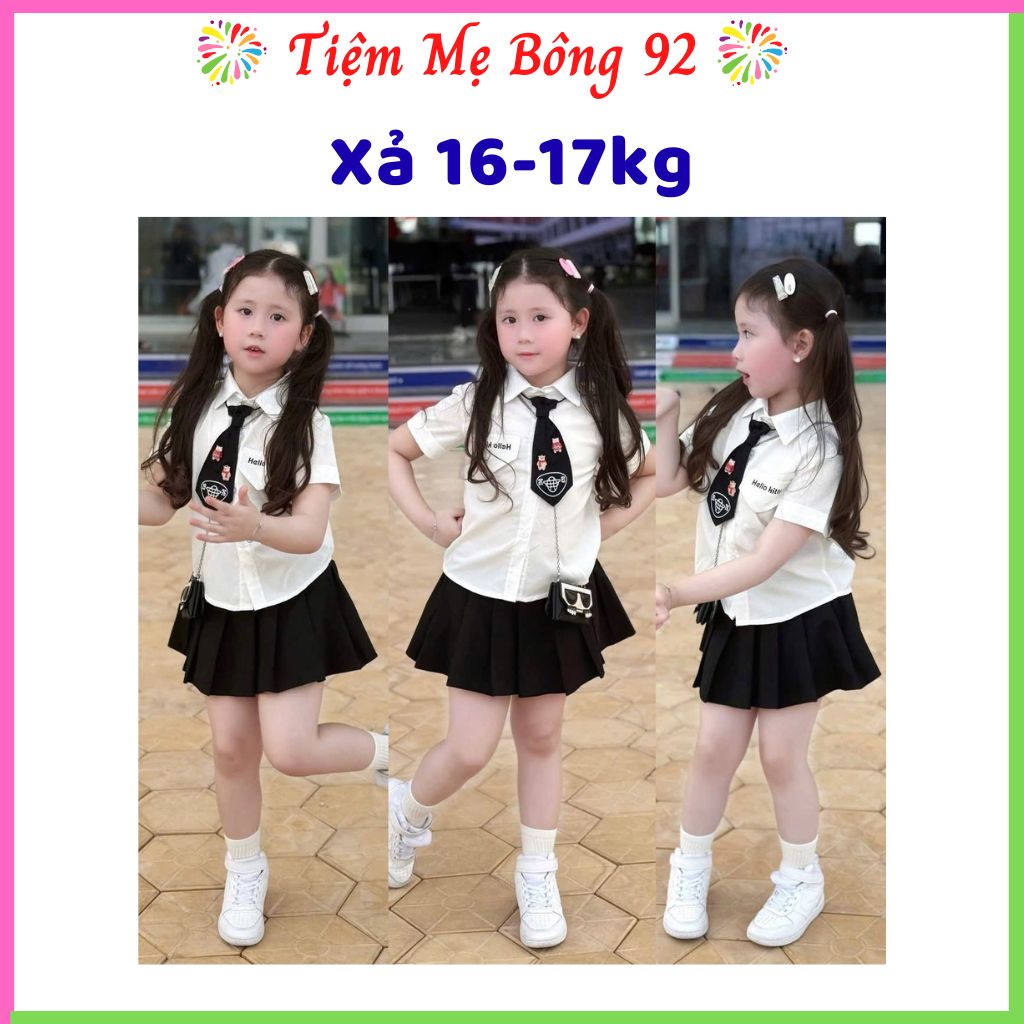 Xả 16-17kg: Sét áo học sinh helokitty cv dập ly HG2