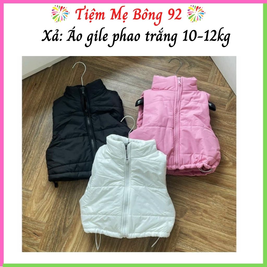Xả: Áo gile phao trắng 10-12kg TG11