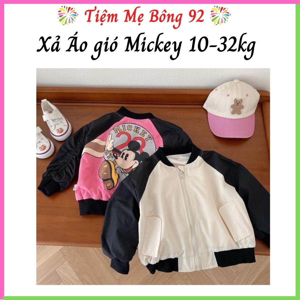 Xả Áo gió Mickey bé gái 10-32kg TG5