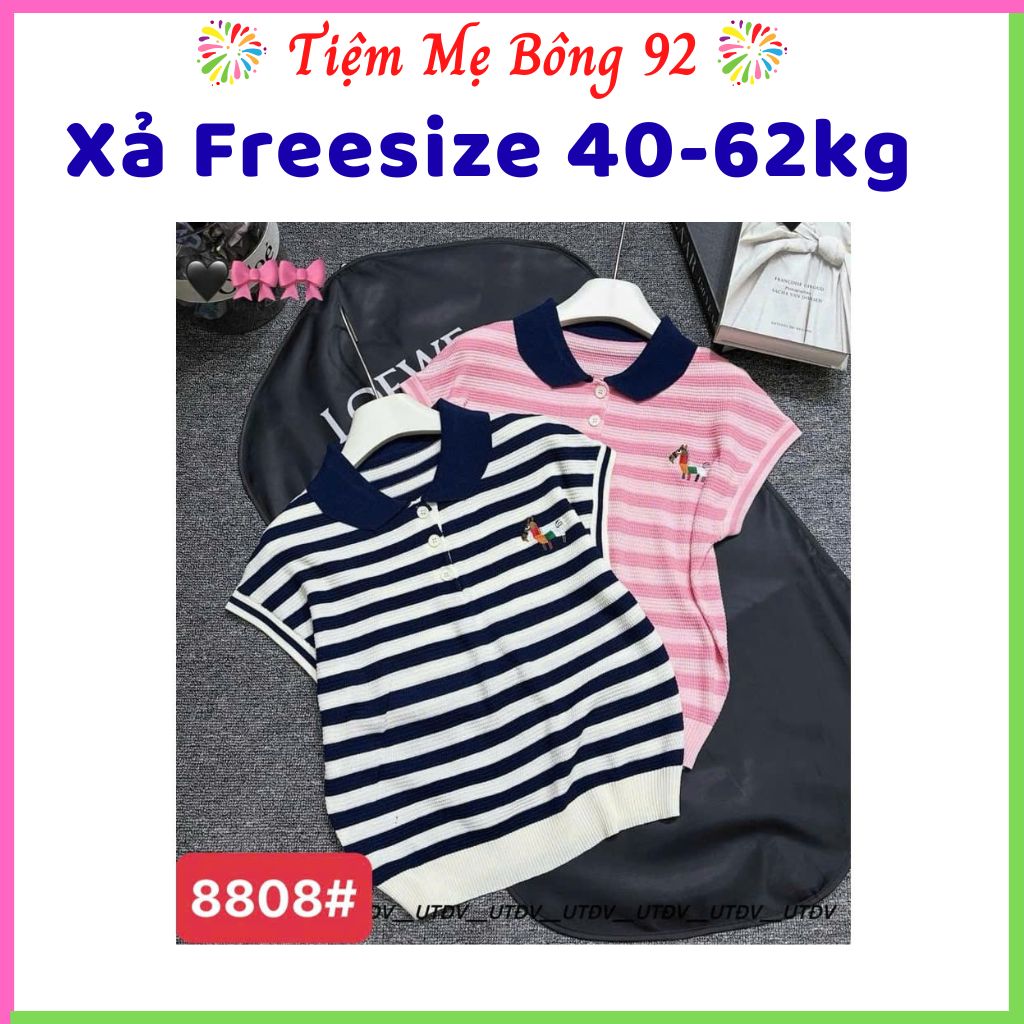 Xả: Áo len hạt gạo Freesize 40-62kg - Hồng,Xanh HN1