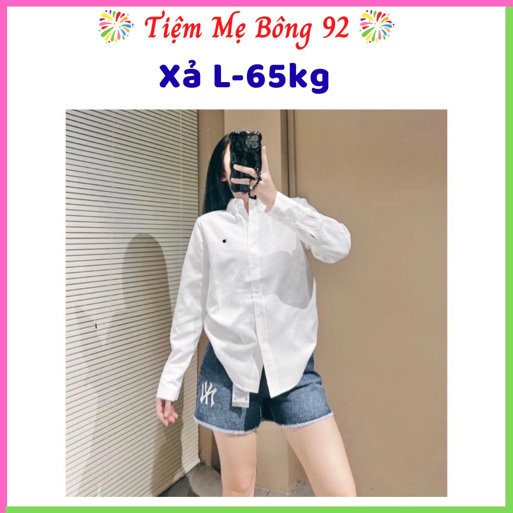 Xả: Áo sơ mi tomyy xuất dư xịn dài tay trắng size L-65kg HN1 #99k