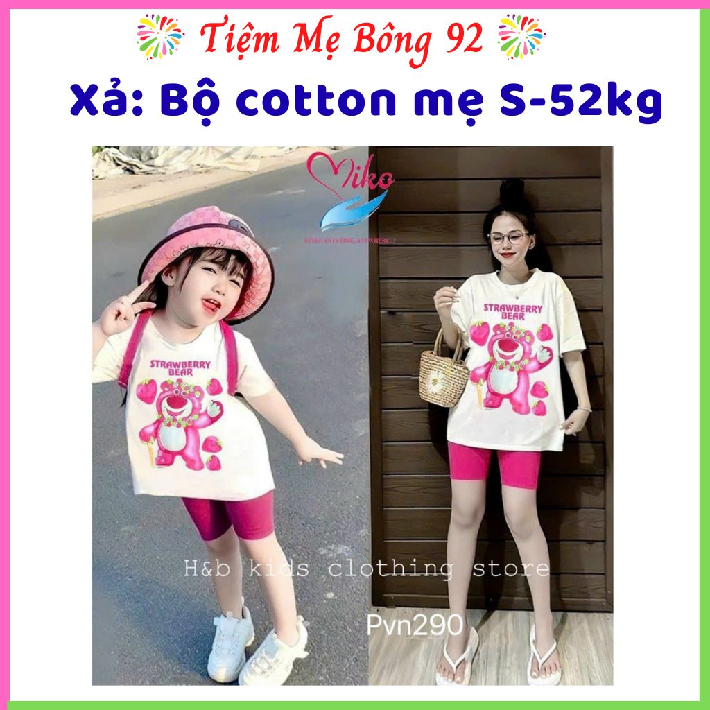 Xả: Bộ cotton mẹ S-52kg HN2 #79k
