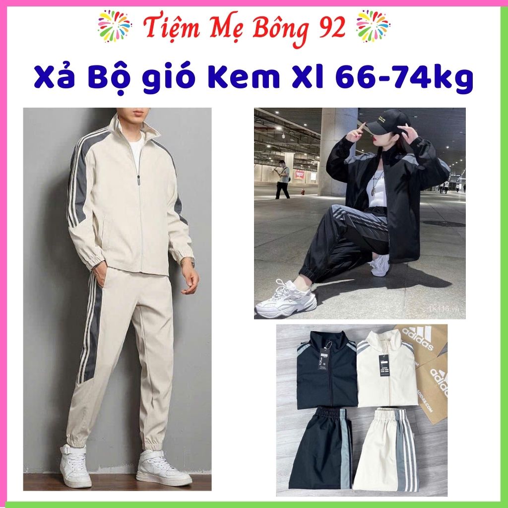 Xả Kem XL: Bộ gió nam,nữ 2 lớp chống nước Xl 66-74kg #135k/bộ