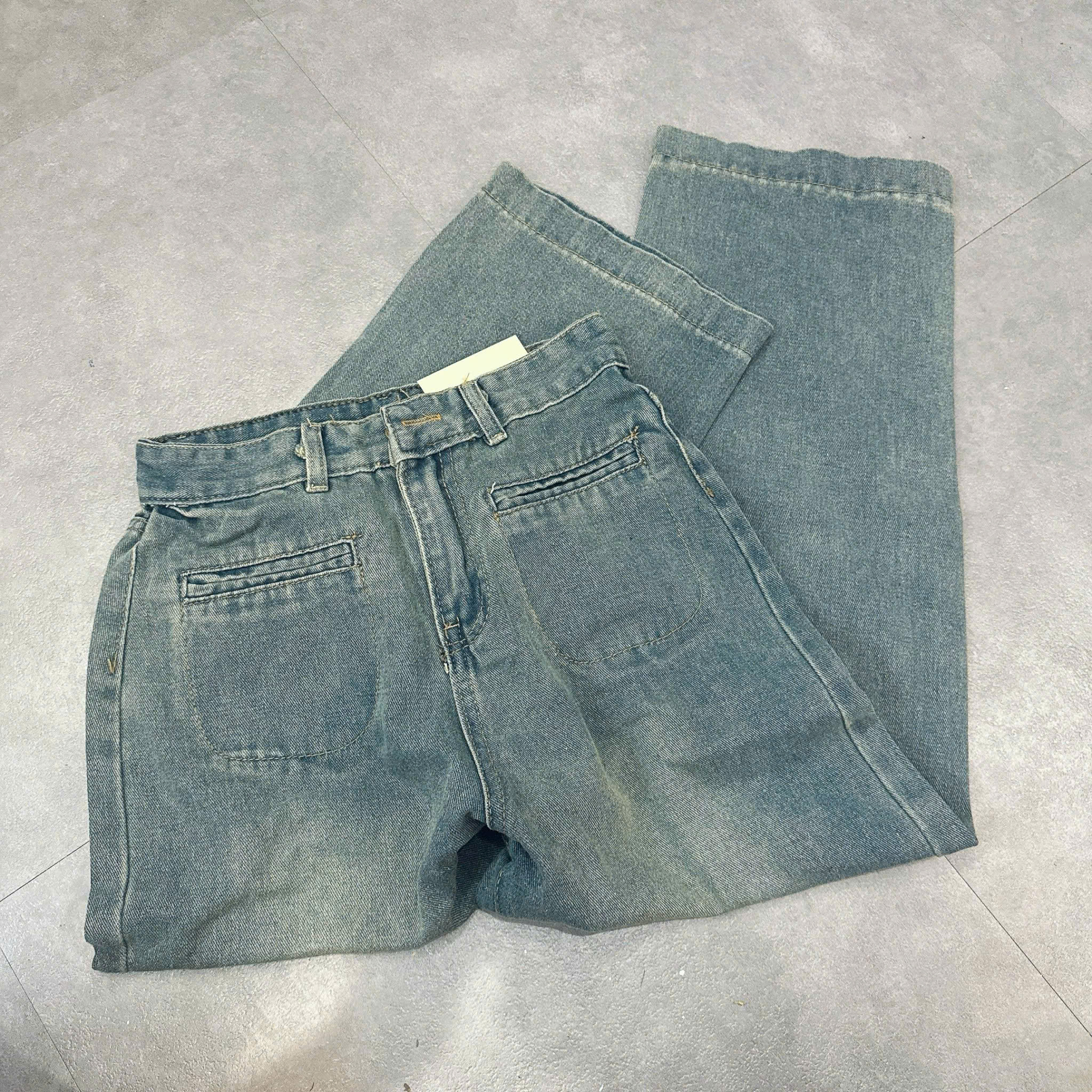 Xả S 40-47kg: Quần jean xanh 2 túi cói QJ31