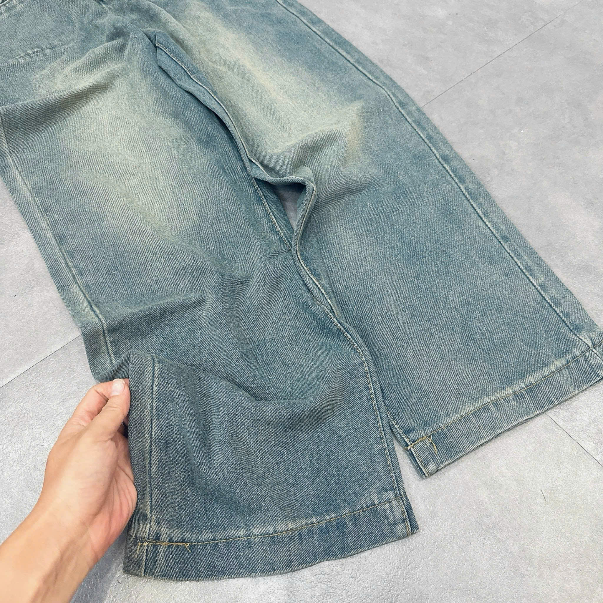 Xả S 40-47kg: Quần jean xanh 2 túi cói QJ31