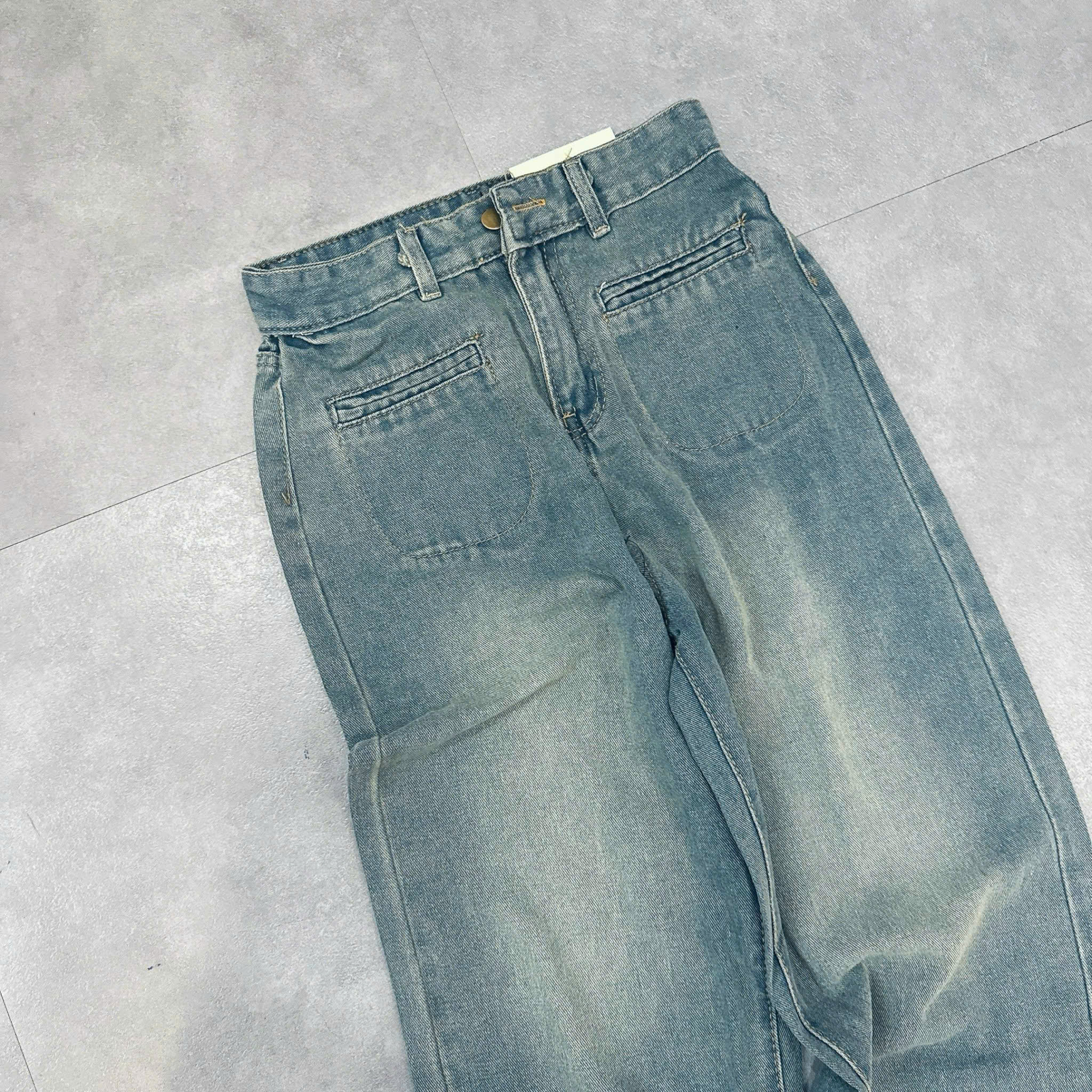 Xả S 40-47kg: Quần jean xanh 2 túi cói QJ31