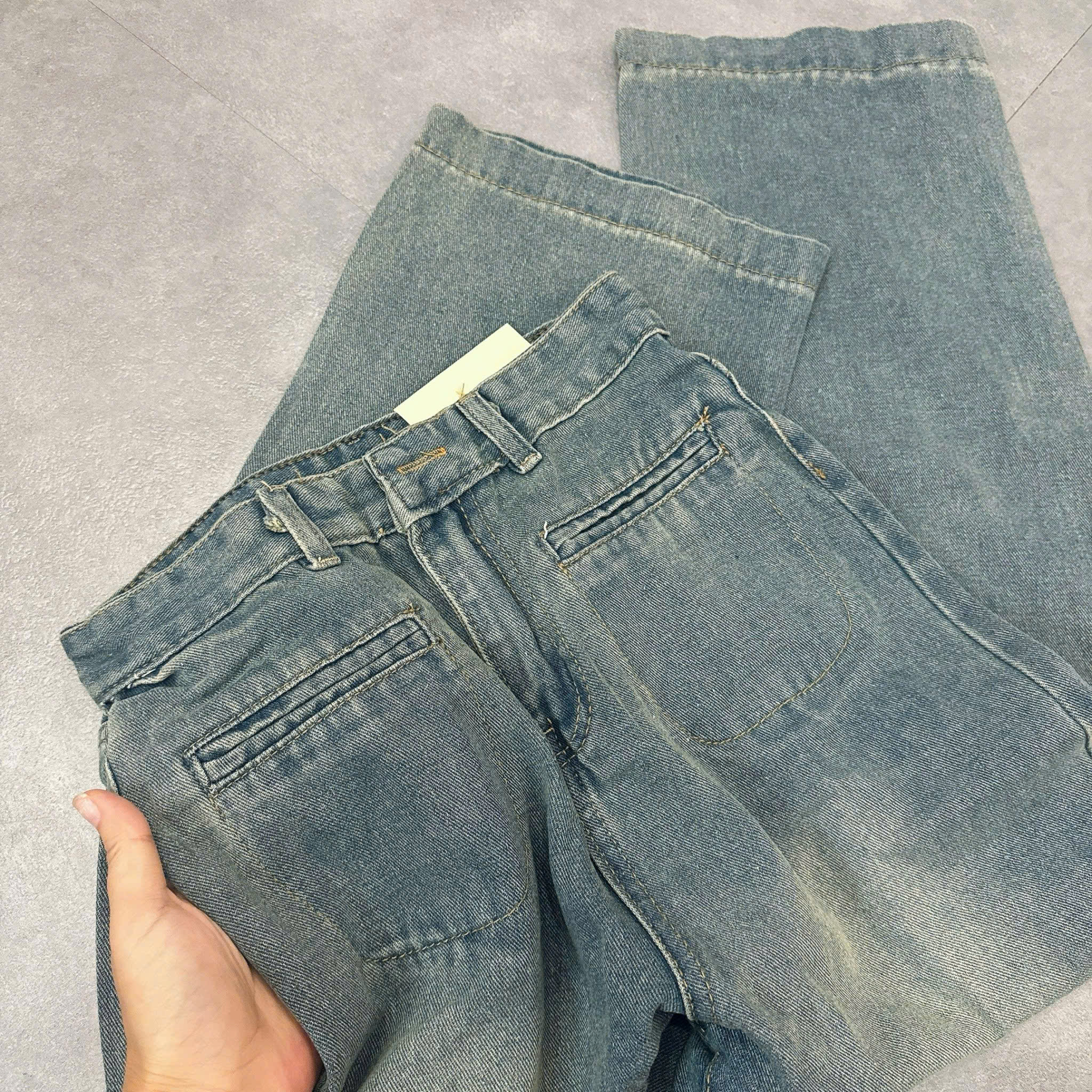 Xả S 40-47kg: Quần jean xanh 2 túi cói QJ31