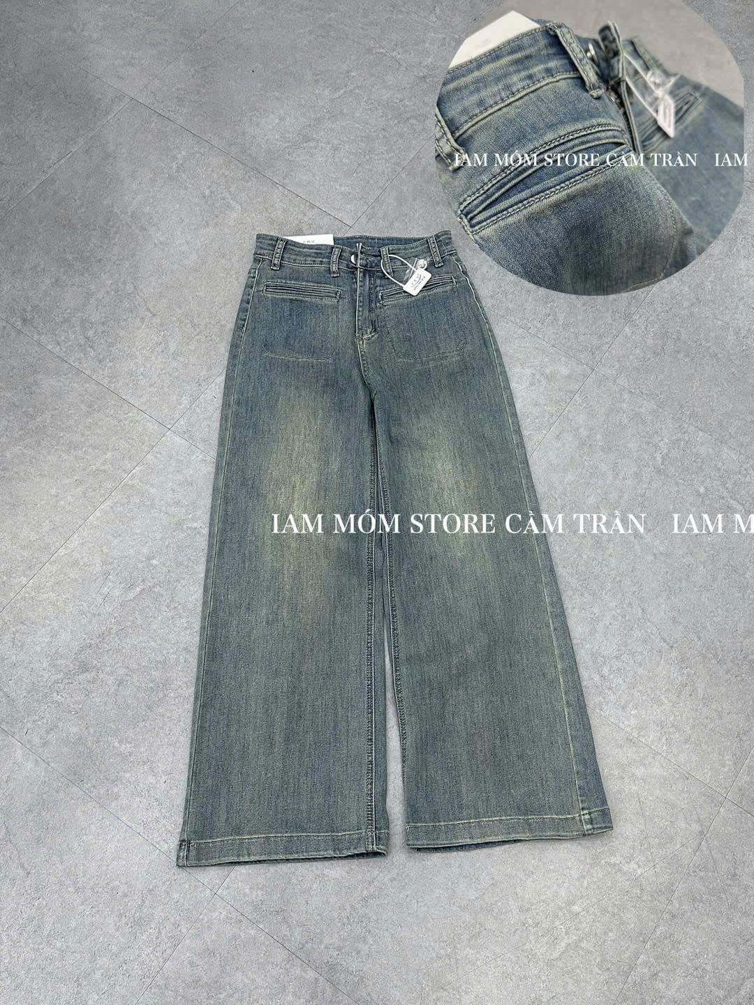 Xả S 40-47kg: Quần jean xanh 2 túi cói QJ31