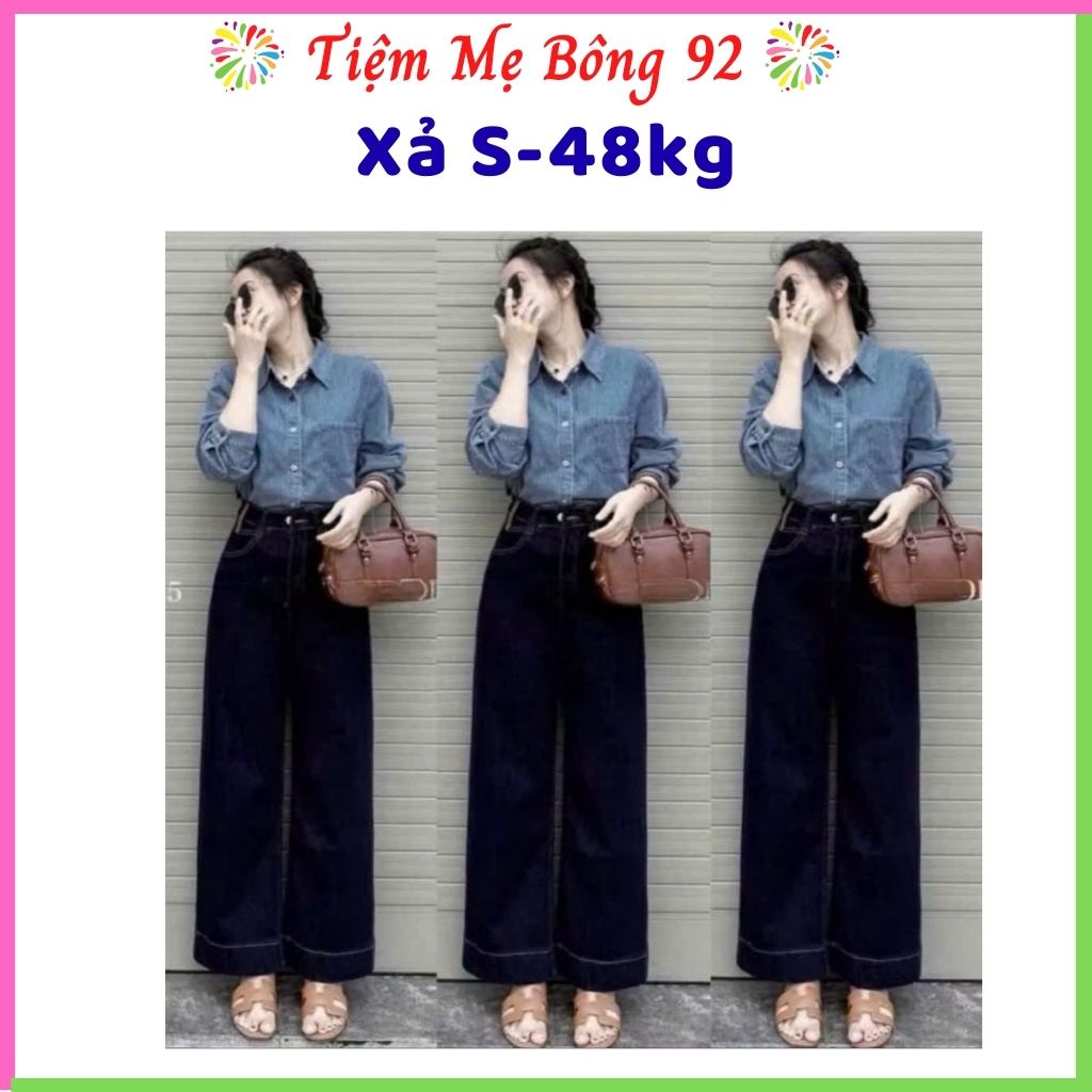 Xả S-48kg : Quần Jean sớ xanh đậm nắp túi QJ11 - H1