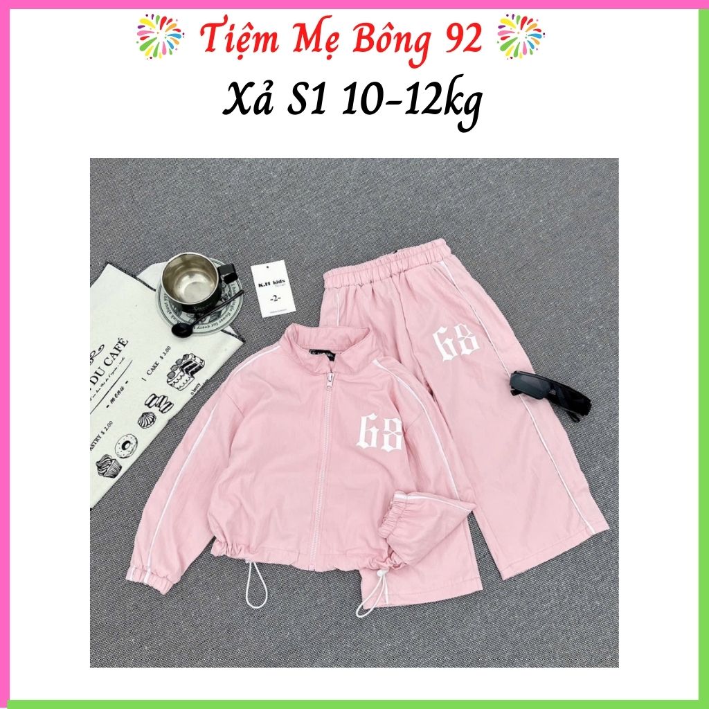 Xả S1 10-12kg: Bộ gió G8 dài tay bé gái TG3