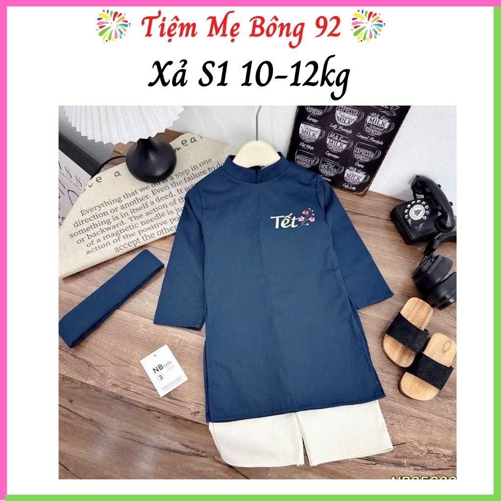 Xả S1 10-12kg: Sét áo dài tết kèm mấn bé trai TT6