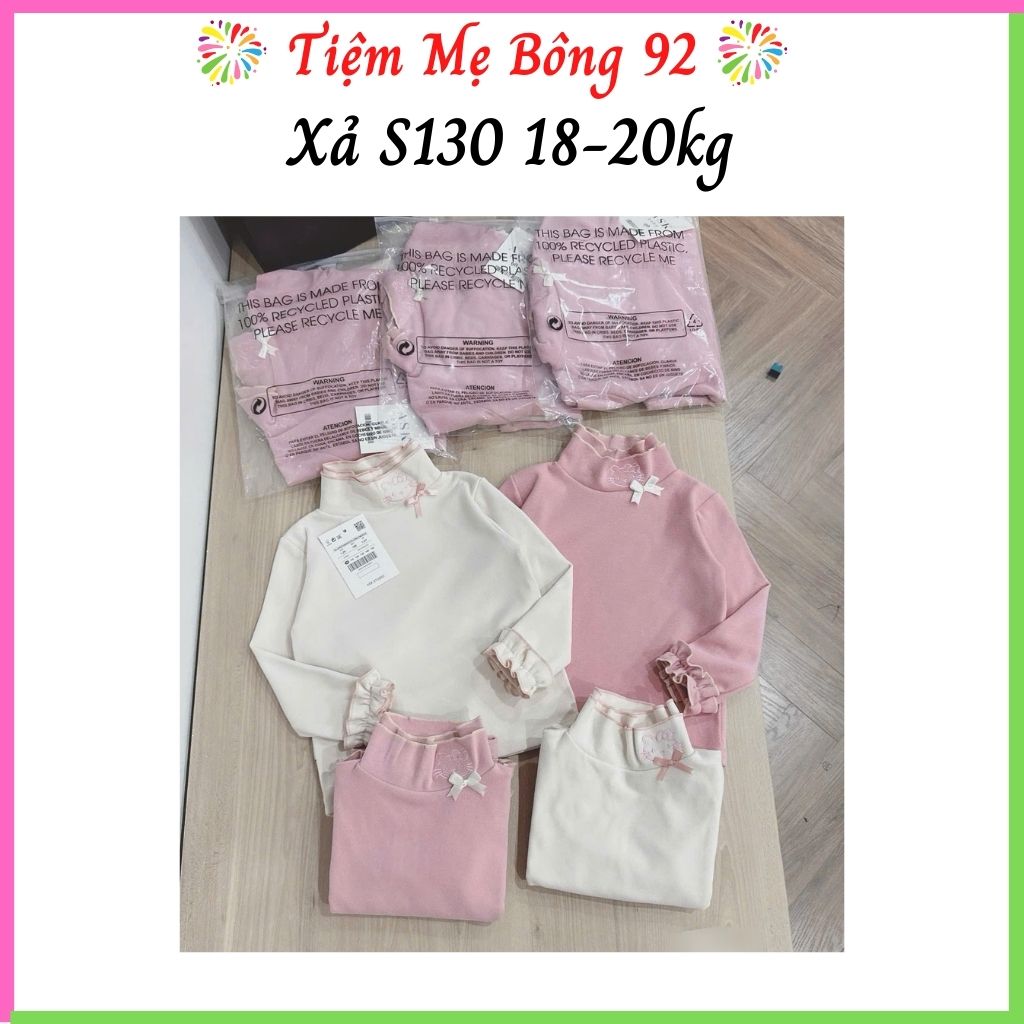 Xả S130 18-20kg: Set 2 áo giữ nhiệt zip lông TG8