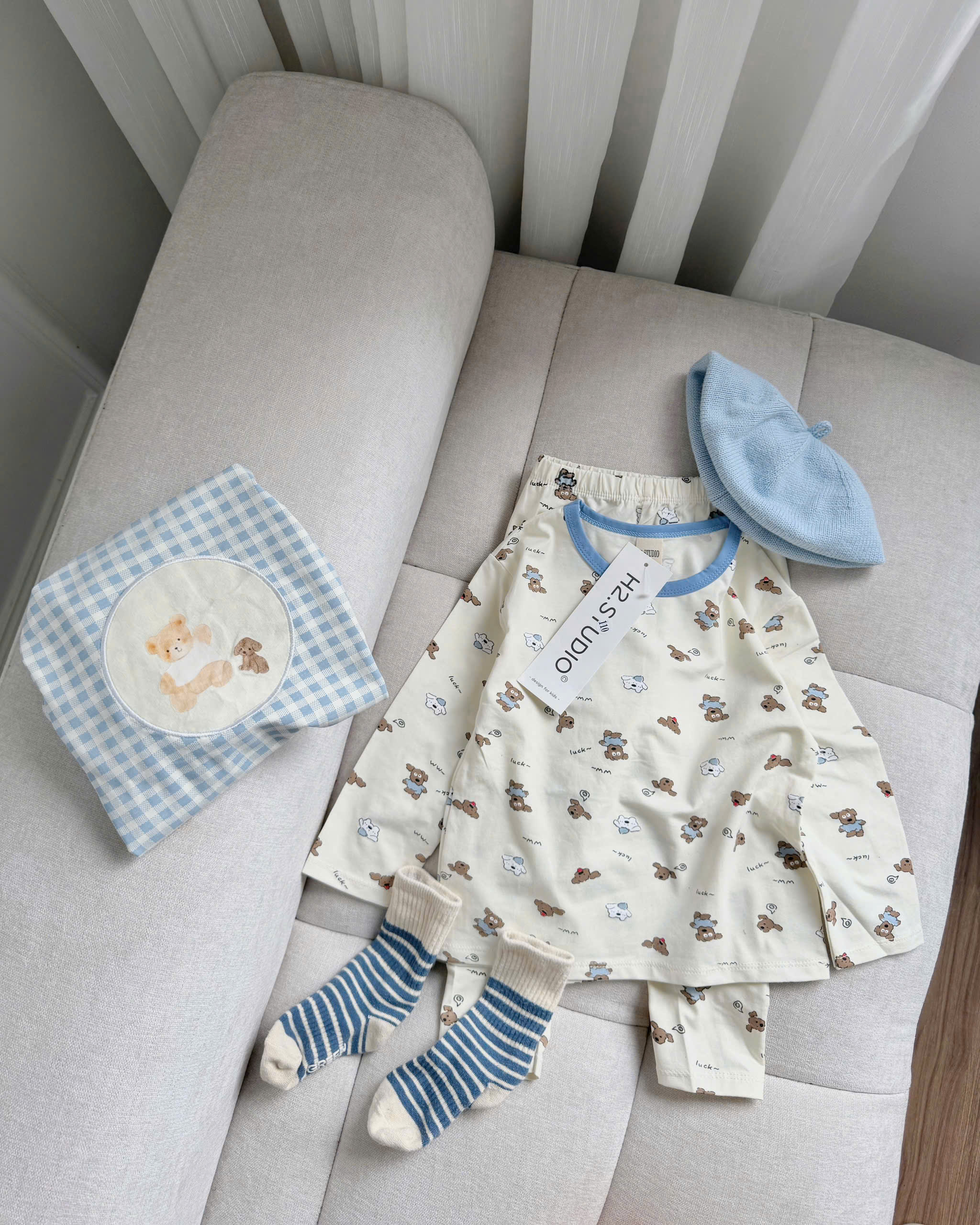 Xả S150 22-25kg: Sét 2 bộ cotton bé trai bé gái VNXK TT1