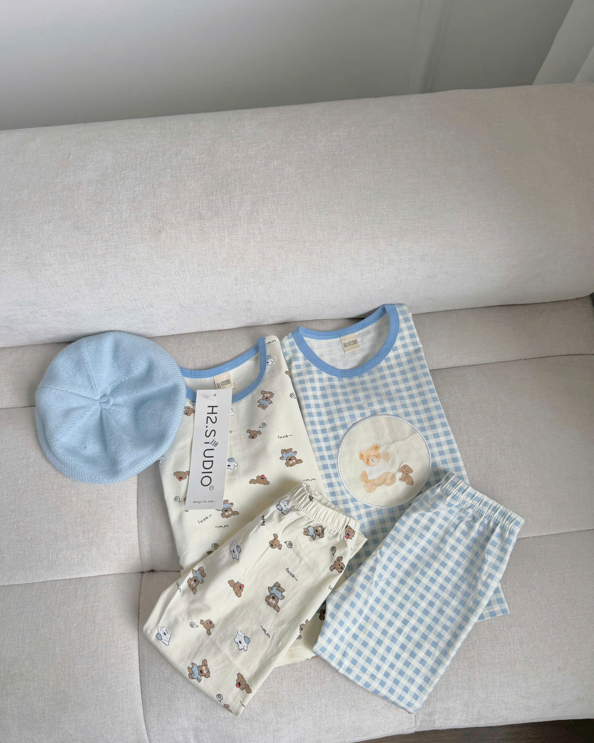 Xả S150 22-25kg: Sét 2 bộ cotton bé trai bé gái VNXK TT1