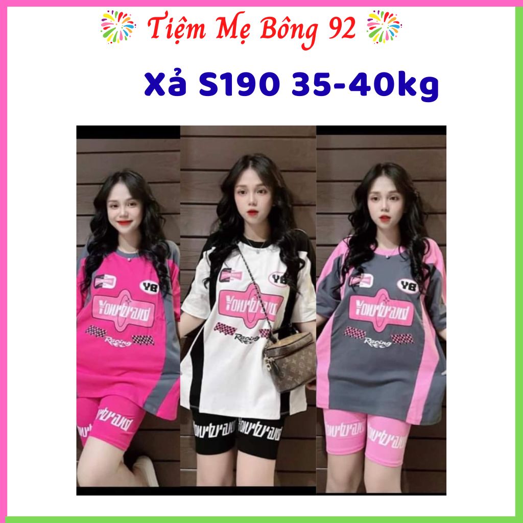 Xả S190 35-40kg: BỘ COTTON Hồng nhạt HG5