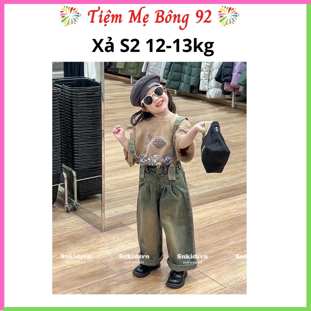 Xả S2 12-13kg : SÉT ÁO NÂU QUẦN BÒ KÈM DÂY HG1