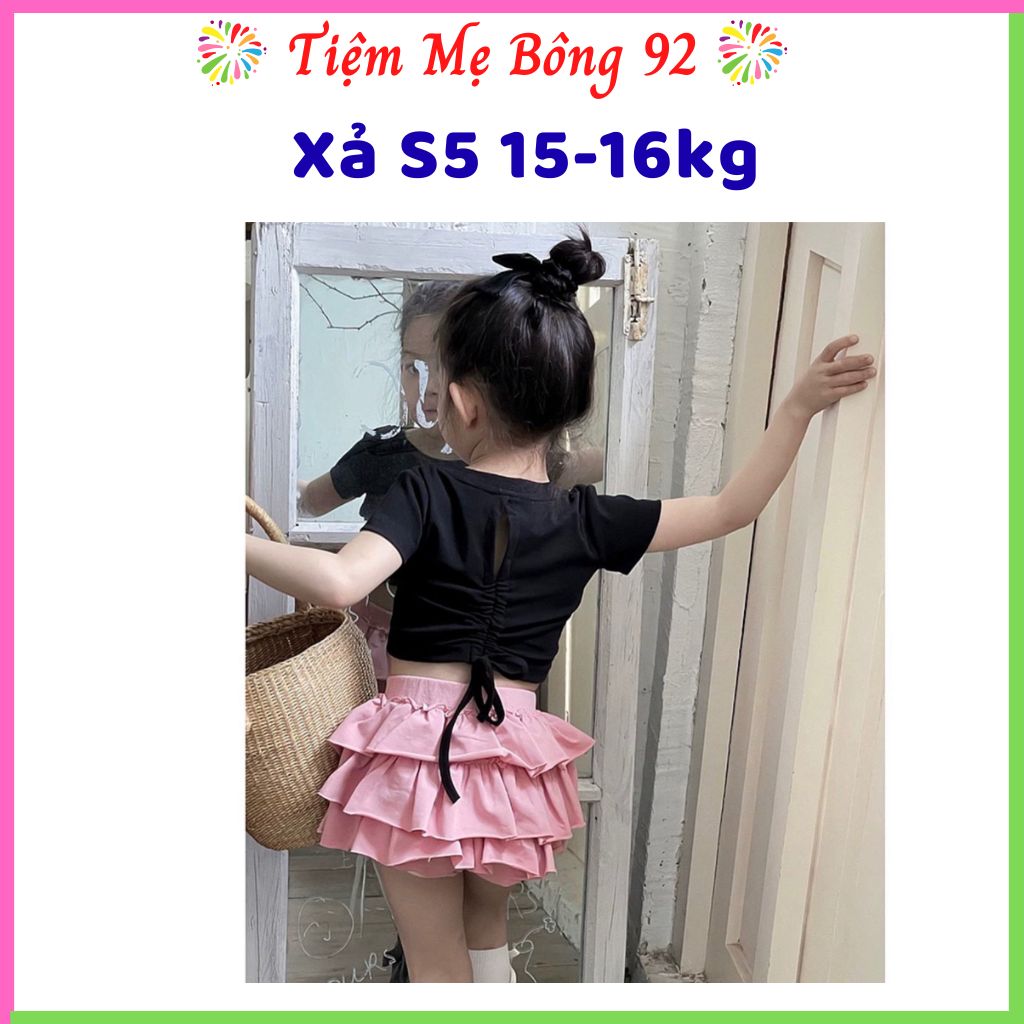 Xả S5 15-16kg: Sét áo rút dây lưng chân váy tầng HG4