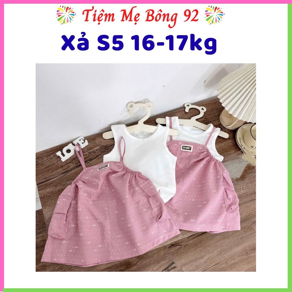 Xả S5 16-17kg: Yếm hồng 2 dây kèm áo trắng HG4