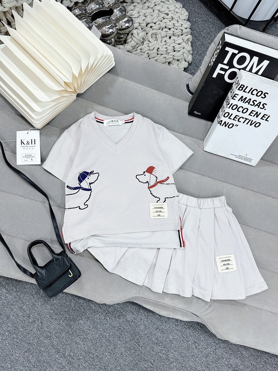 Xả 10-20kg Sét váy cotton cổ tim mùa hè bé gái HG3